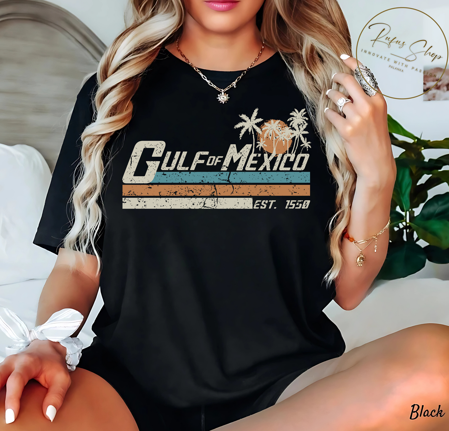 Gulf of Mexico Sunset T-Shirt, Gulf of Mexico, Forever, Retro, Vintage, Beach, Mexico, Unisex