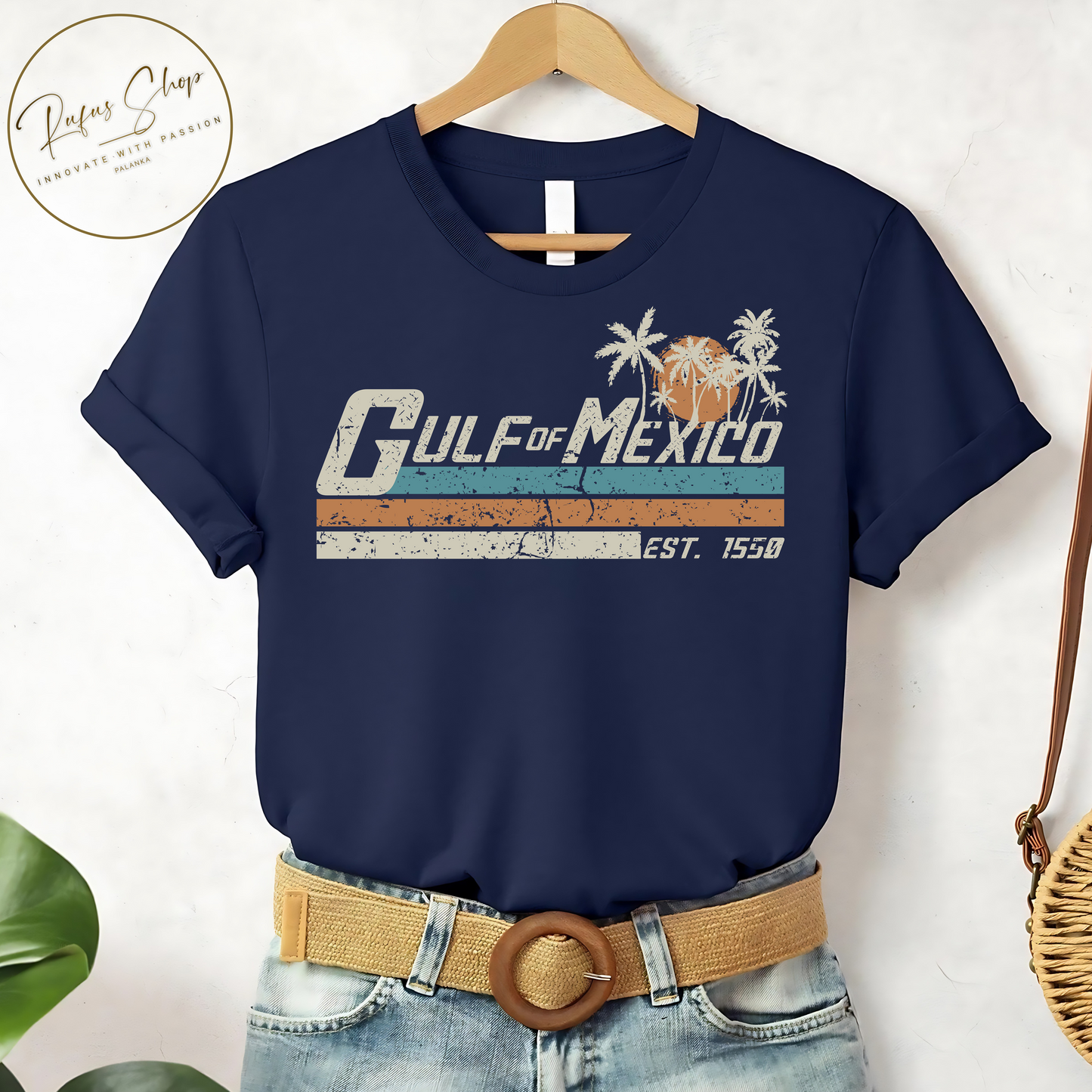 Gulf of Mexico Sunset T-Shirt, Gulf of Mexico, Forever, Retro, Vintage, Beach, Mexico, Unisex