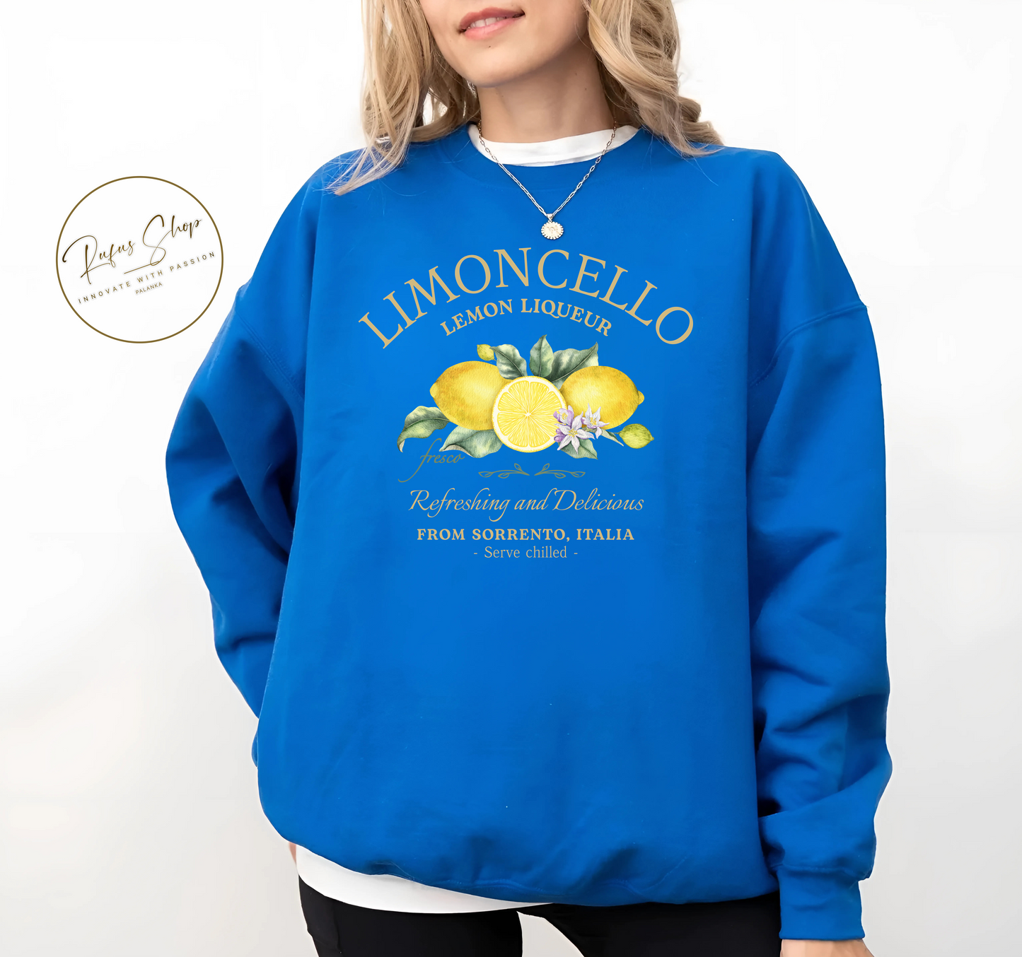 Limoncello Sweatshirt, Vintage Italian Lemon Sweater, Sorrento Italia Sweatshirt, Amalfi Coast Citrus Drink Aesthetic, Italy Summer Gift