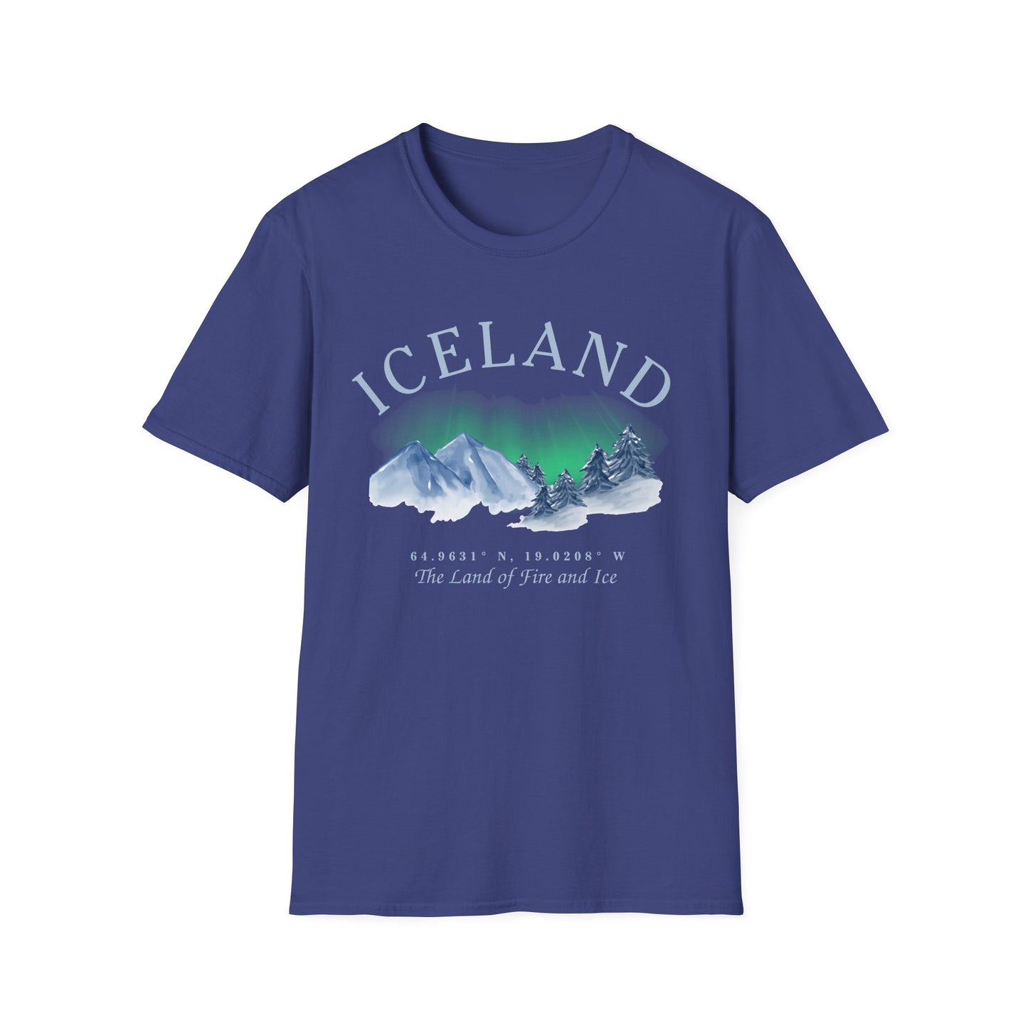 Iceland Souvenir T-Shirt, Northern Lights Shirt, The Land Of Fire and Ice Tee, Iceland Travel Gift, Adventure Shirt, Nordic Landscape Tee