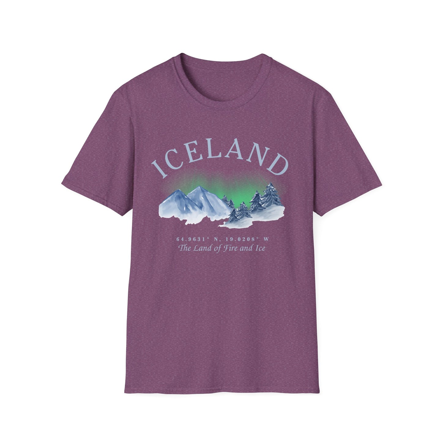 Iceland Souvenir T-Shirt, Northern Lights Shirt, The Land Of Fire and Ice Tee, Iceland Travel Gift, Adventure Shirt, Nordic Landscape Tee