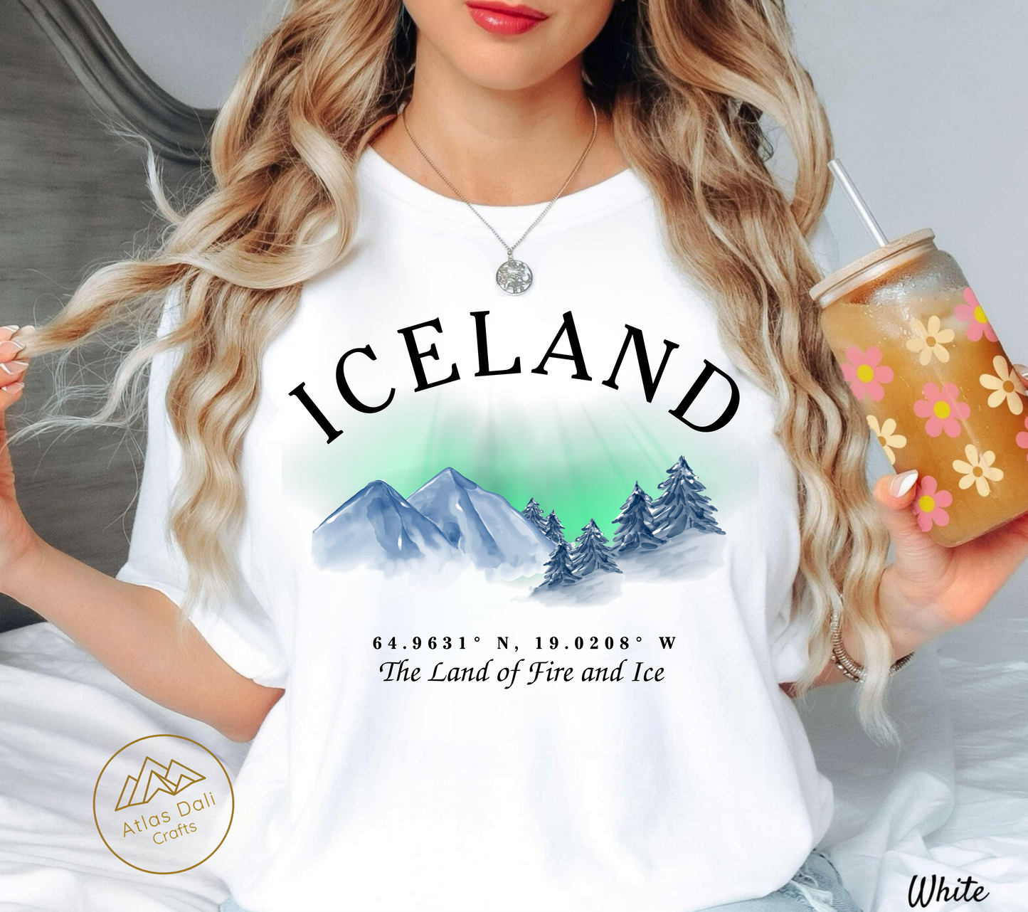 Iceland Souvenir T-Shirt, Northern Lights Shirt, The Land Of Fire and Ice Tee, Iceland Travel Gift, Adventure Shirt, Nordic Landscape Tee
