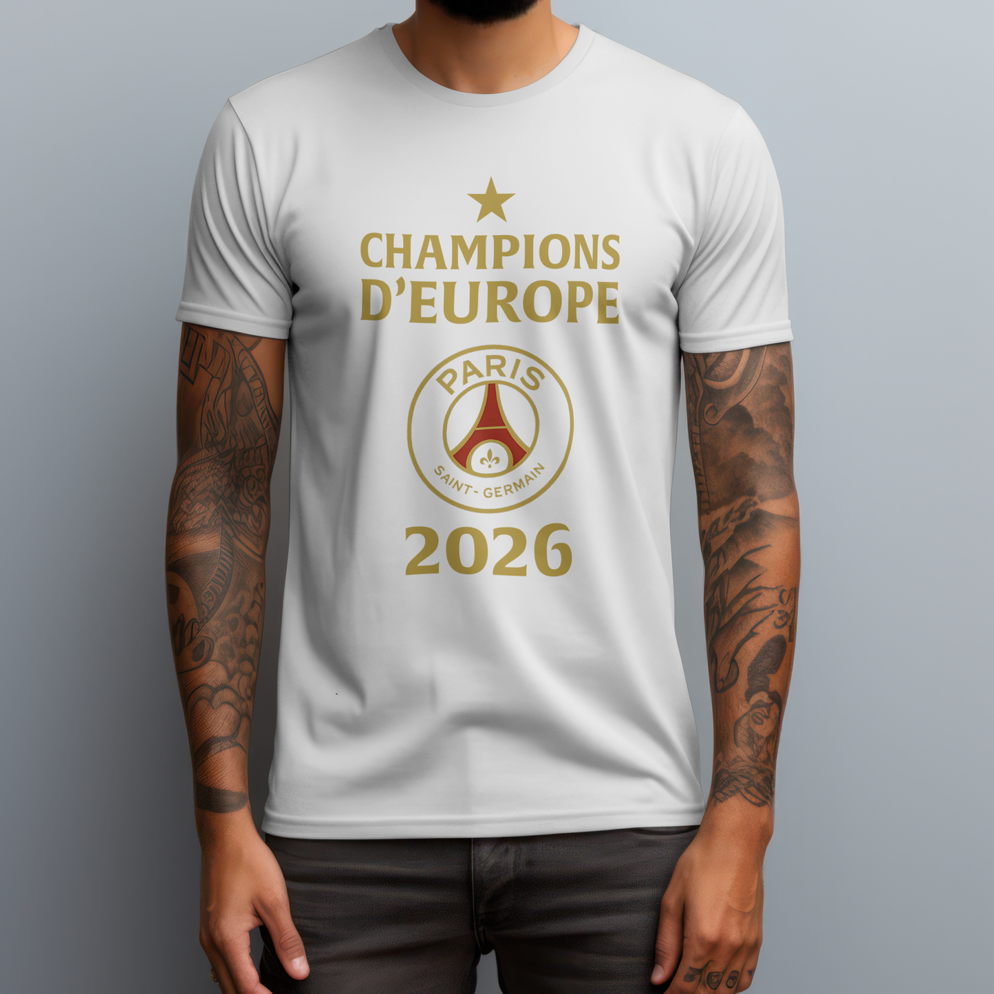 Paris Champions d'Europe 2026 T-Shirt, Paris Saint-Germain European Champions 2026 Shirt
